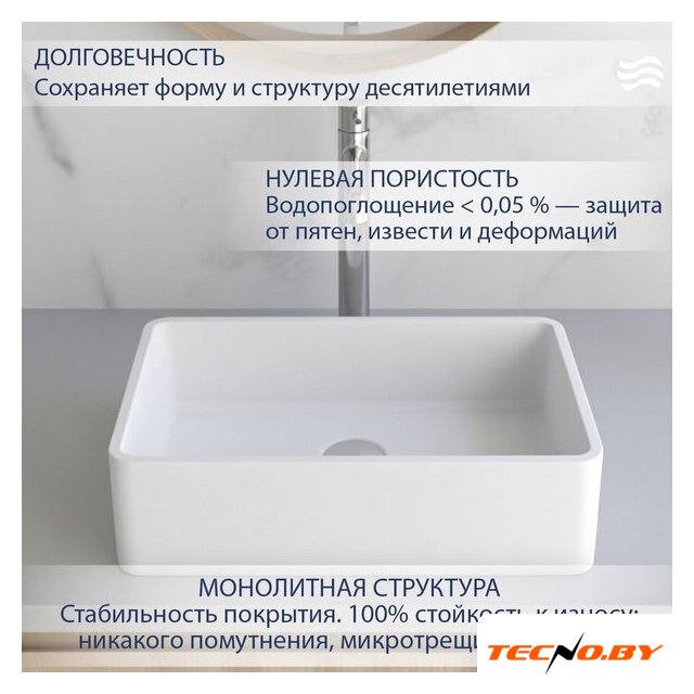 Умывальник Lauter Ravia 21R451PW (Pure White) - Изображение №2 — Интернет-Магазин TECNO.BY