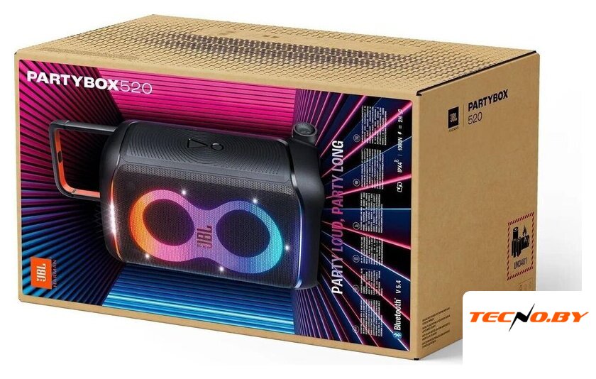 Патибокс JBL PartyBox 520 - Изображение №14 — Интернет-Магазин TECNO.BY