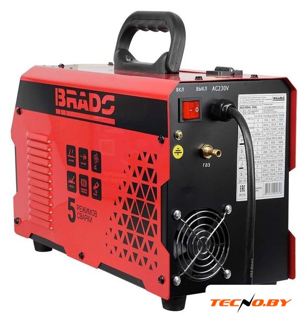 Сварочный инвертор Brado MIG/MMA-250L-14 - Изображение №4 — Интернет-Магазин TECNO.BY