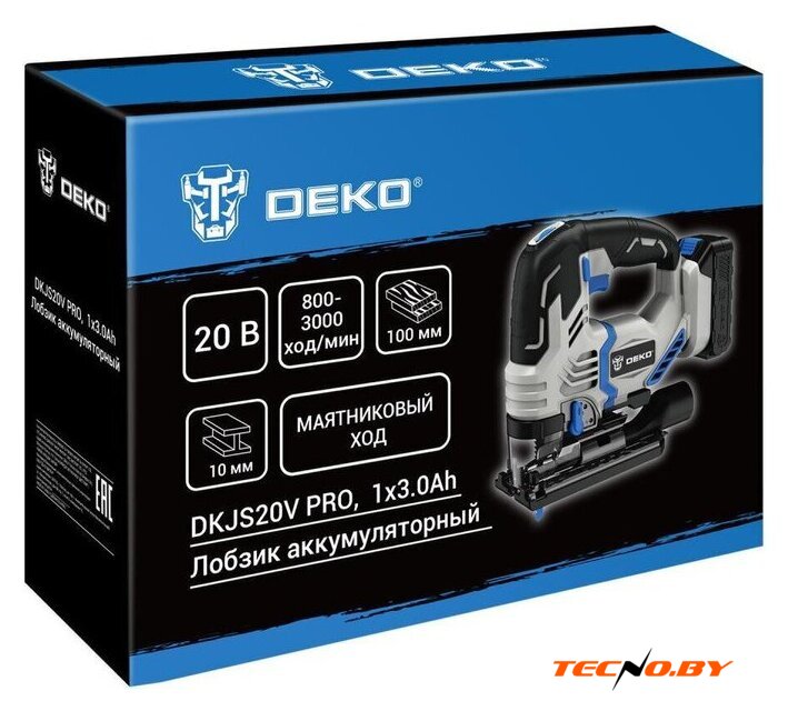 Электролобзик Deko DKJS20V PRO 085-1328 (с 1-им АКБ) - Изображение №5 — Интернет-Магазин TECNO.BY