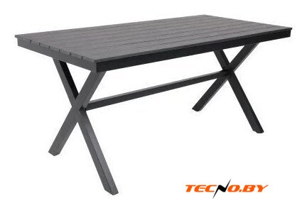 Садовый стол AksHome Florence 160x80x77 (сталь-черная/черный) - Изображение №1 — Интернет-Магазин TECNO.BY