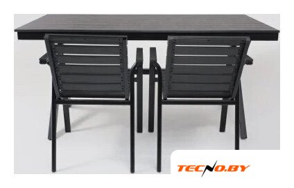Садовый стол AksHome Florence 160x80x77 (сталь-черная/черный) - Изображение №5 — Интернет-Магазин TECNO.BY