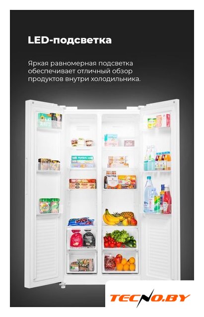 Холодильник side by side MAUNFELD MFF177NFBE - Изображение №27 — Интернет-Магазин TECNO.BY