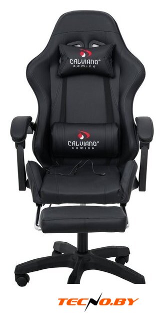 Игровое (геймерское) кресло Calviano 1590 (PU, черный) - Изображение №4 — Интернет-Магазин TECNO.BY
