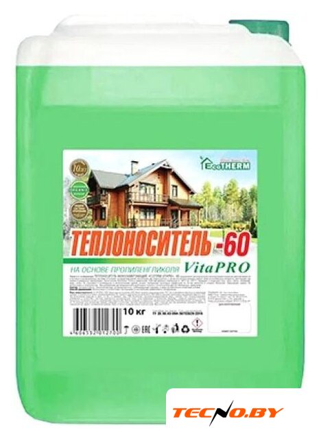 Теплоноситель EcoTherm VitaPro -60 С 10 кг - Изображение №1 — Интернет-Магазин TECNO.BY