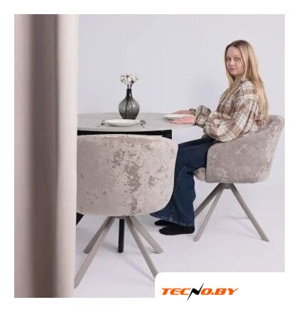 Стул с подлокотниками Мамадома Shelly-R 360 (m04 Grey Beige Lux/капучино) - Изображение №2 — Интернет-Магазин TECNO.BY