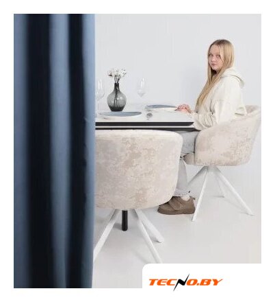 Стул с подлокотниками Мамадома Shelly-R 360 (m02 Pearl Lux/белый) - Изображение №2 — Интернет-Магазин TECNO.BY