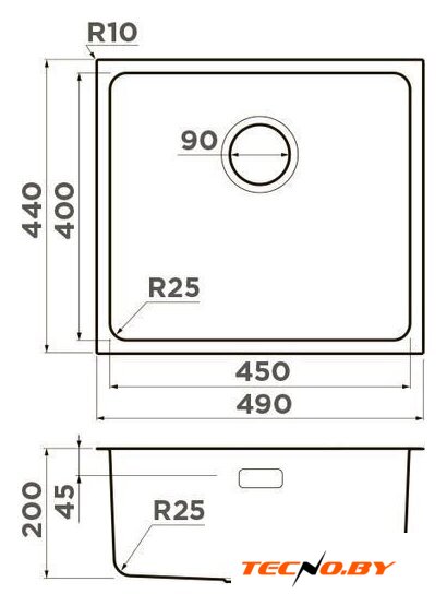 Кухонная мойка Omoikiri Tadzava 49-U/I-LG 4993263 (светлое золото) - Изображение №4 — Интернет-Магазин TECNO.BY