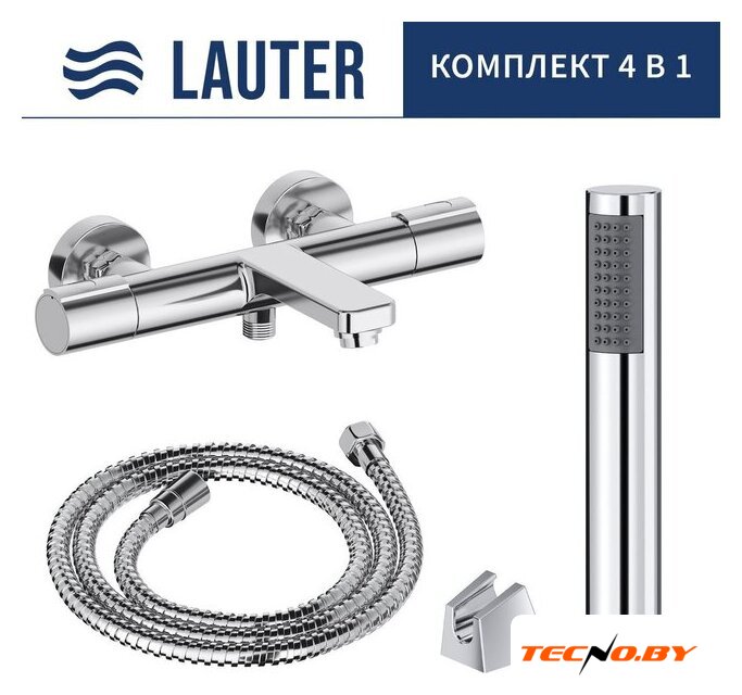 Смеситель Lauter Temp 21YH50427-4 с лейкой Living Lily 21S10048 - Изображение №1 — Интернет-Магазин TECNO.BY
