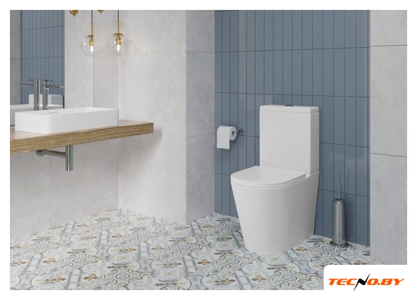 Унитаз напольный Lauter W76 P-TRAP 21122762 + гигиенический душ Mild 21LT072BM (горизонтальный выпуск) - Изображение №12 — Интернет-Магазин TECNO.BY