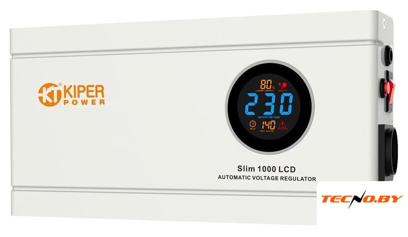 Стабилизатор напряжения Kiper Power Slim 1000 LCD - Изображение №1 — Интернет-Магазин TECNO.BY