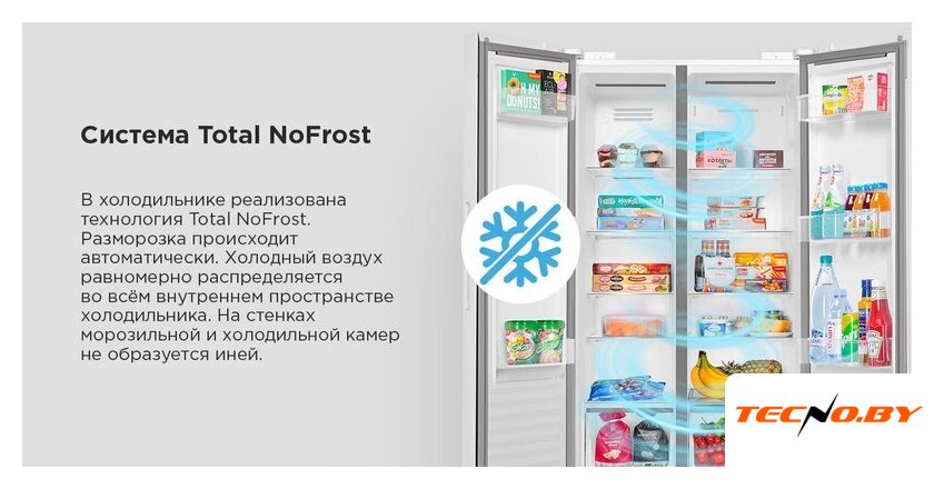 Холодильник side by side MAUNFELD MFF191NFPW - Изображение №12 — Интернет-Магазин TECNO.BY