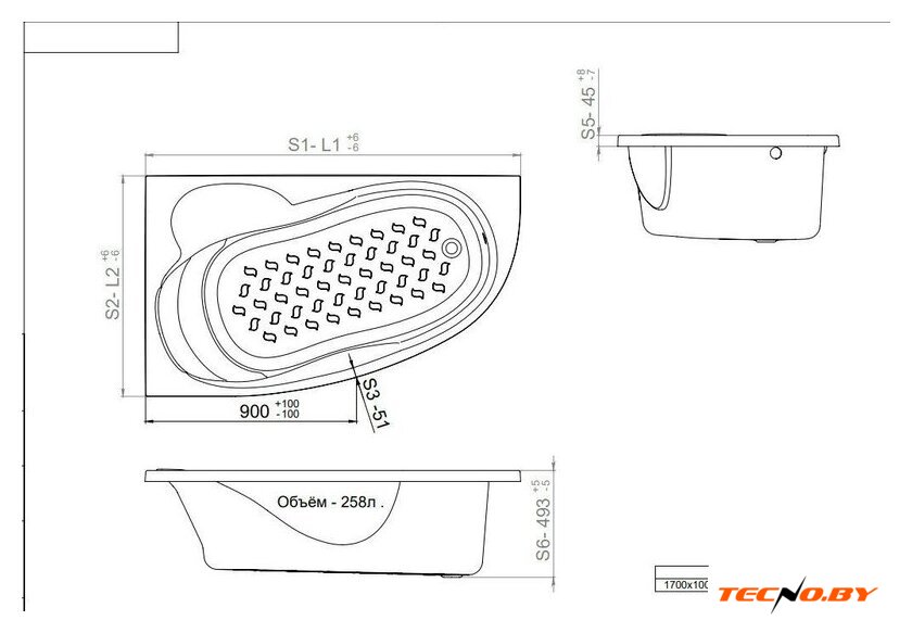 Ванна Triton Изабель 170x100L - Изображение №10 — Интернет-Магазин TECNO.BY