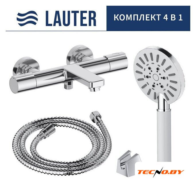 Смеситель Lauter Temp 21YH50427-4 с лейкой Living Nevada 21S10146 - Изображение №1 — Интернет-Магазин TECNO.BY
