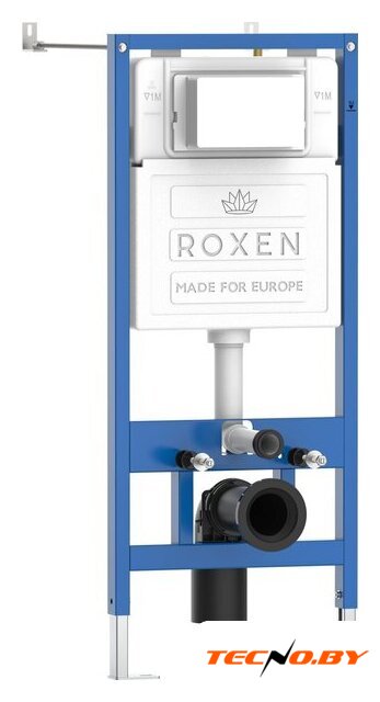 Унитаз подвесной Roxen Antares One Rimless 6 в 1 StounFix Dual Fresh 614314 (оружейная сталь/металл) - Изображение №4 — Интернет-Магазин TECNO.BY