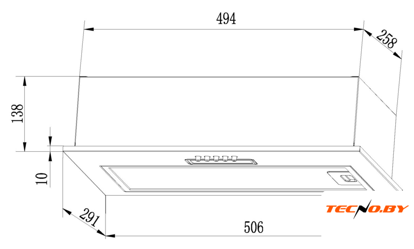 Кухонная вытяжка LEX GS Bloc Light 600 (белый) - Изображение №2 — Интернет-Магазин TECNO.BY