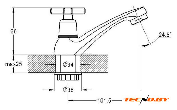 Кран Econoce EC0602 - Изображение №2 — Интернет-Магазин TECNO.BY