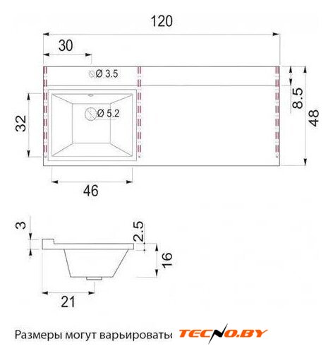  Misty Тумба с умывальником Фостер 55 Э-Фос01055-01Н3Я+5217120 - Изображение №8 — Интернет-Магазин TECNO.BY