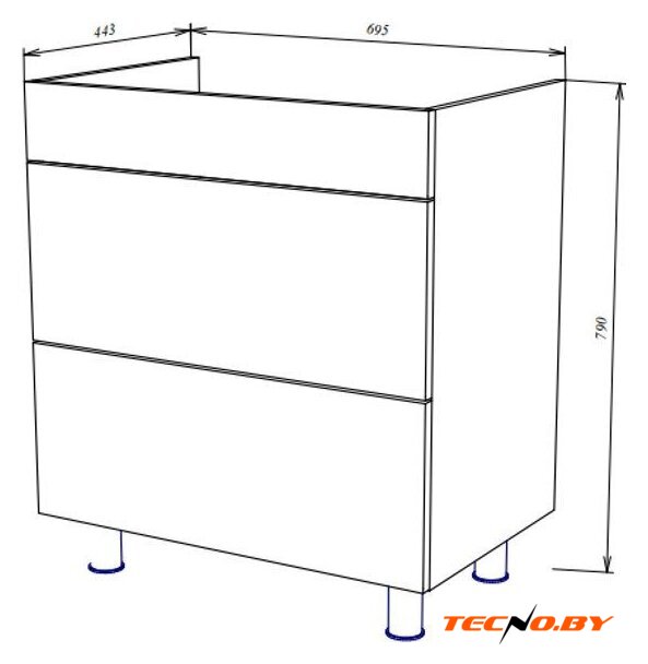  Garda Тумба под умывальник Onda 94 _700 09.94.700.PVC (золотой мрамор) - Изображение №3 — Интернет-Магазин TECNO.BY