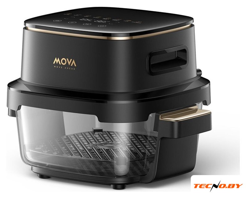 Аэрогриль (аэрофритюрница) Mova Aeroglass AF20 Pro (черный) - Изображение №2 — Интернет-Магазин TECNO.BY