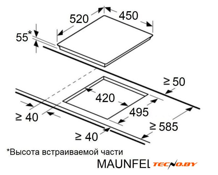 Варочная панель MAUNFELD CVI453SBWH Inverter - Изображение №9 — Интернет-Магазин TECNO.BY