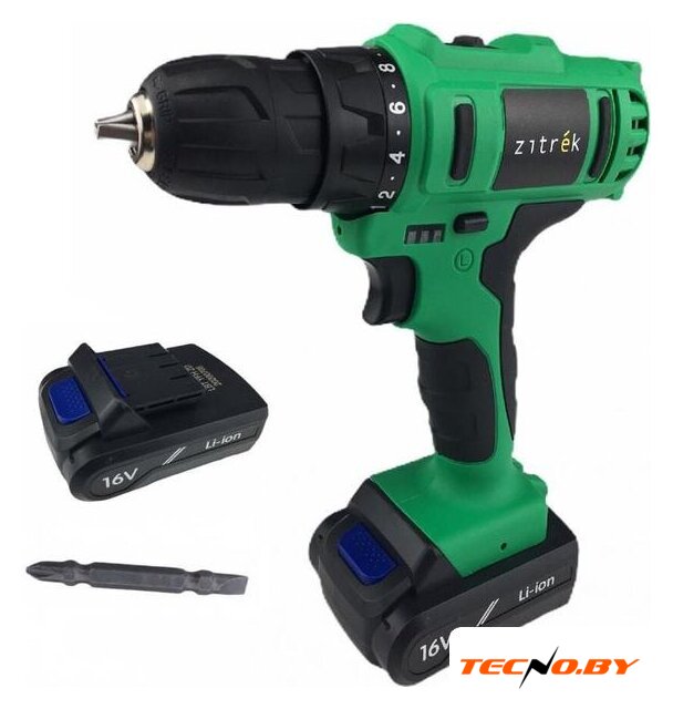 Дрель-шуруповерт Zitrek Greenpower 16-Li 063-4075 (с 2-мя АКБ, кейс) - Изображение №2 — Интернет-Магазин TECNO.BY