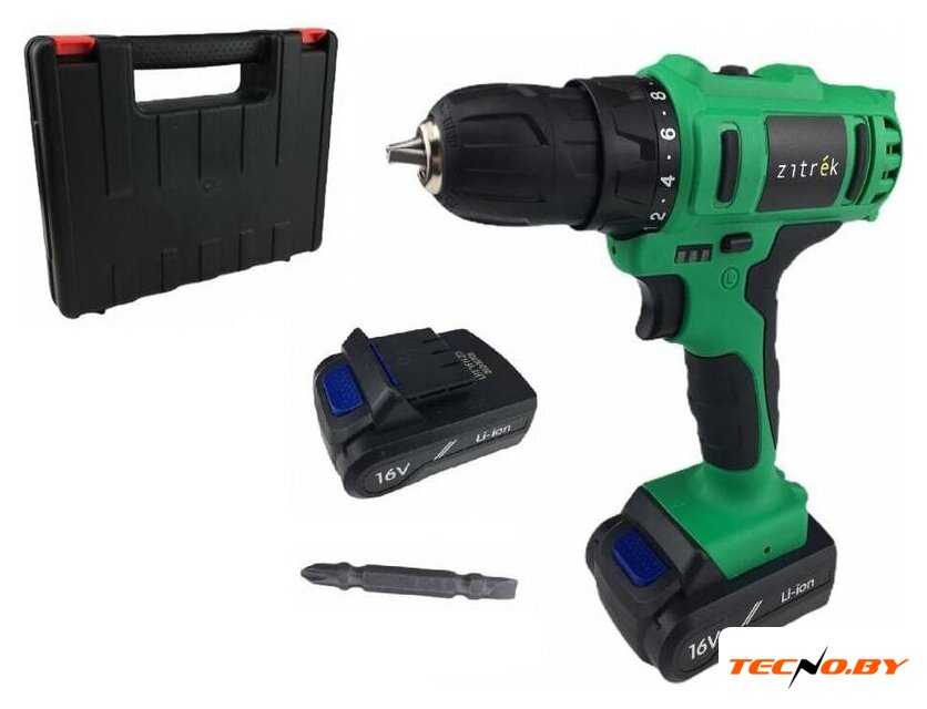 Дрель-шуруповерт Zitrek Greenpower 16-Li 063-4075 (с 2-мя АКБ, кейс) - Изображение №1 — Интернет-Магазин TECNO.BY