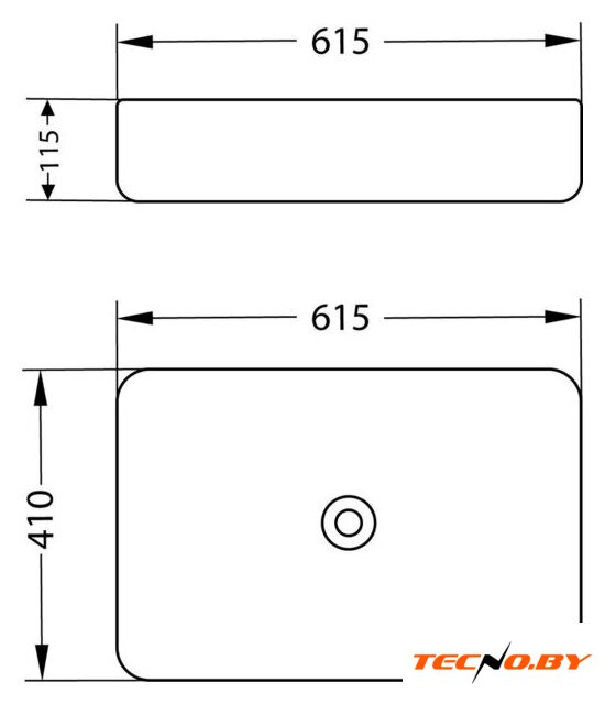 Умывальник Lauter 21842 + Moon 21СК8691BS с донным клапаном 21190B (черный матовый) - Изображение №5 — Интернет-Магазин TECNO.BY