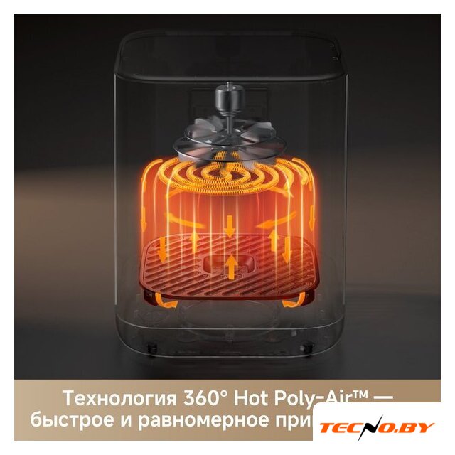 Аэрогриль (аэрофритюрница) Trouver Air Fryer FD10s Pro 6L (черный) - Изображение №7 — Интернет-Магазин TECNO.BY