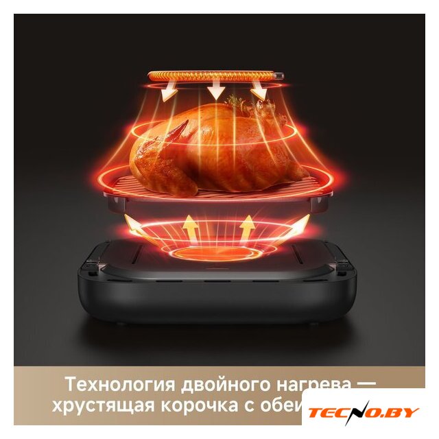 Аэрогриль (аэрофритюрница) Trouver Air Fryer FD10s Pro 6L (черный) - Изображение №9 — Интернет-Магазин TECNO.BY