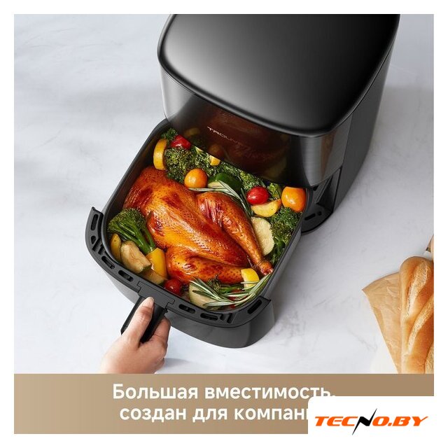 Аэрогриль (аэрофритюрница) Trouver Air Fryer FD10s Pro 6L (черный) - Изображение №5 — Интернет-Магазин TECNO.BY