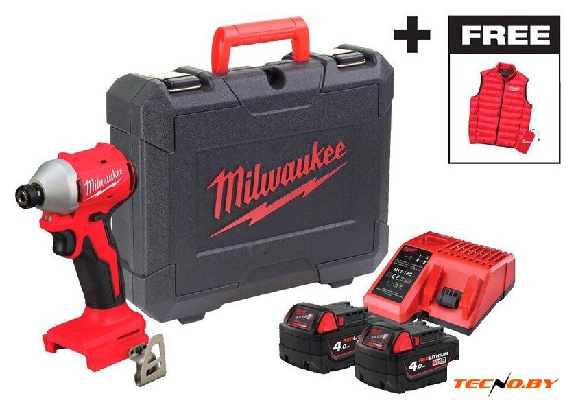Винтоверт Milwaukee M18 BLIDRCMC-402C 4933499457 (с 2-мя АКБ, кейс) - Изображение №1 — Интернет-Магазин TECNO.BY