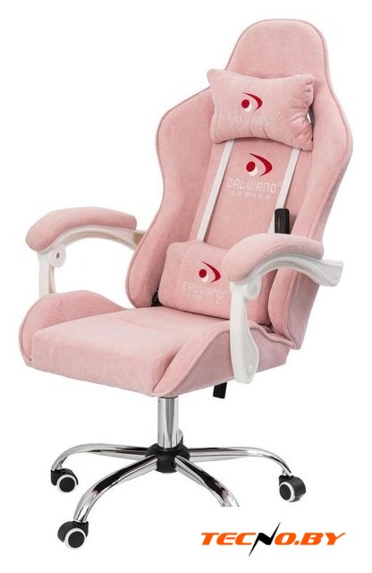 Игровое (геймерское) кресло Calviano Nero (pink plush) - Изображение №3 — Интернет-Магазин TECNO.BY
