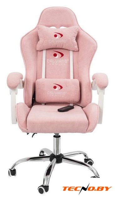 Игровое (геймерское) кресло Calviano Nero (pink plush) - Изображение №2 — Интернет-Магазин TECNO.BY