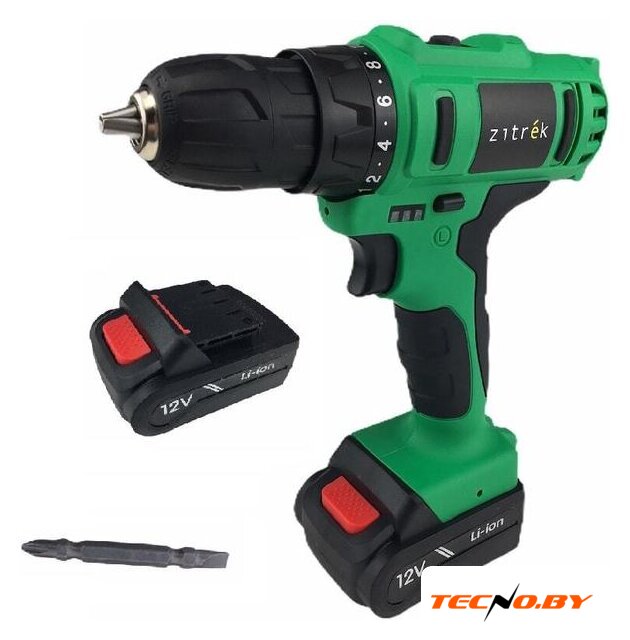 Дрель-шуруповерт Zitrek Greenpower 12-Li 063-4074 (с 2-мя АКБ, кейс) - Изображение №2 — Интернет-Магазин TECNO.BY