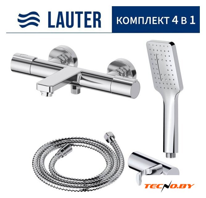 Смеситель Lauter Temp 21YH50427-4 с лейкой Relexa Fleur 21S00126 - Изображение №1 — Интернет-Магазин TECNO.BY