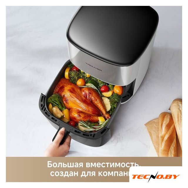 Аэрогриль (аэрофритюрница) Trouver Air Fryer FD10s Pro 6L (белый) - Изображение №5 — Интернет-Магазин TECNO.BY