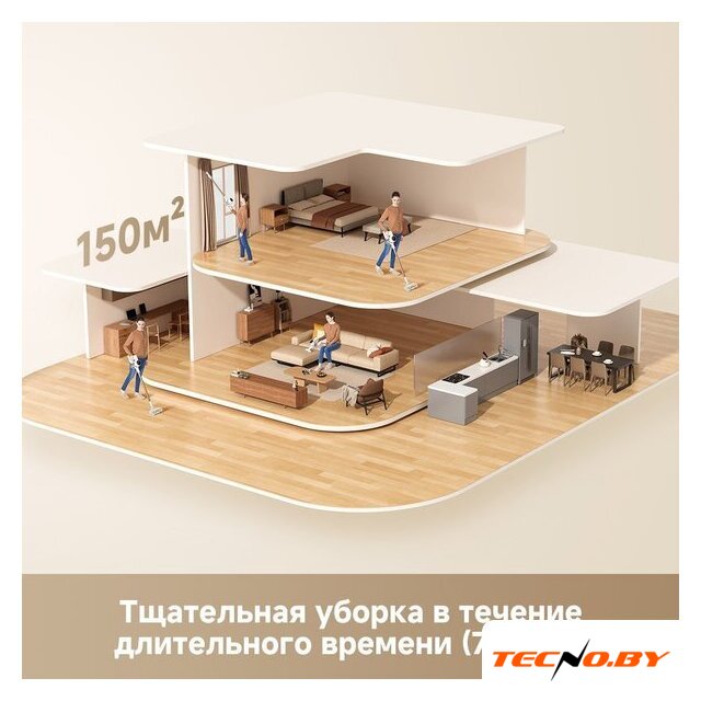 Пылесос Dreame Cordless Vacuum Cleaner R10s VZV22A (евровилка, белый) - Изображение №9 — Интернет-Магазин TECNO.BY
