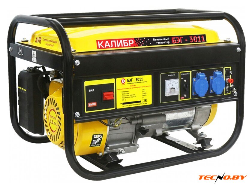 Бензиновый генератор Калибр БЭГ-3011 - Изображение №1 — Интернет-Магазин TECNO.BY