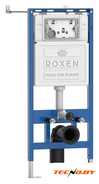 Унитаз подвесной Roxen Berg в комплекте с инсталляцией StounFix Dual Fresh 6 в 1 967240 (кнопка: черная) - Изображение №3 — Интернет-Магазин TECNO.BY