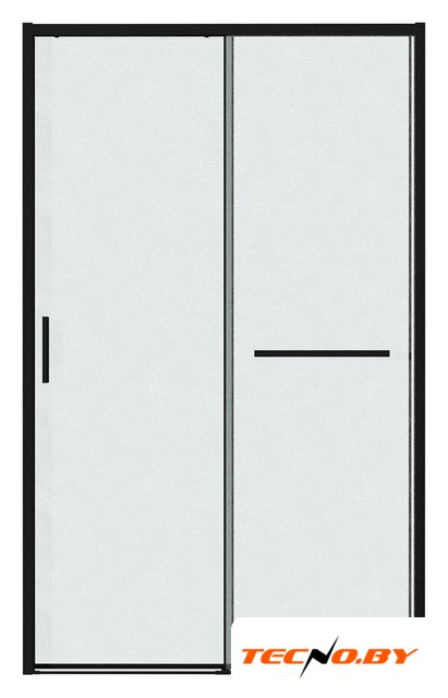 Душевая дверь Grossman Style 130x195 100.K33.05.130.21.02 (черный матовый/стекло шиншилла) - Изображение №1 — Интернет-Магазин TECNO.BY