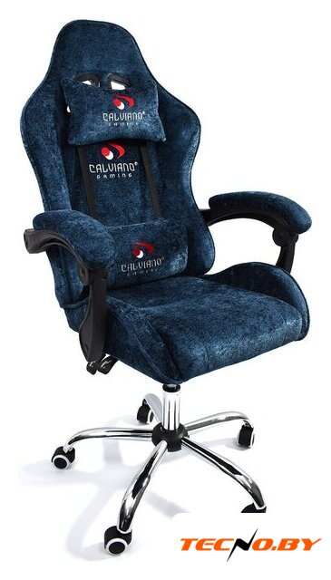 Игровое (геймерское) кресло Calviano Nero (blue plush) - Изображение №2 — Интернет-Магазин TECNO.BY
