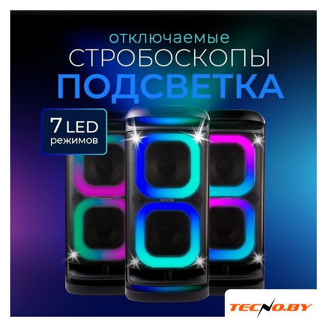 Беспроводная колонка Ginzzu GM-117 - Изображение №3 — Интернет-Магазин TECNO.BY