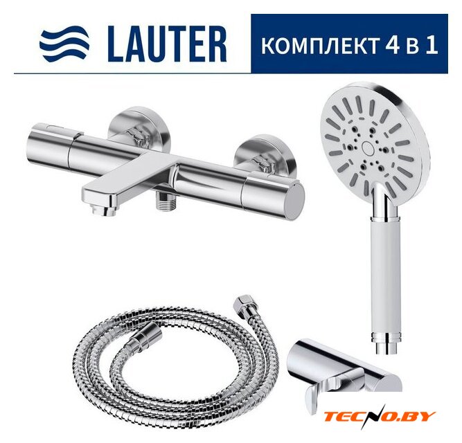 Смеситель Lauter Temp 21YH50427-4 с лейкой Relexa Nevada 21S10146 - Изображение №1 — Интернет-Магазин TECNO.BY
