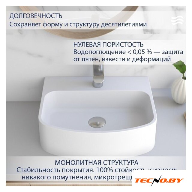 Умывальник Lauter Molara 21M451PW (Pure White) - Изображение №2 — Интернет-Магазин TECNO.BY