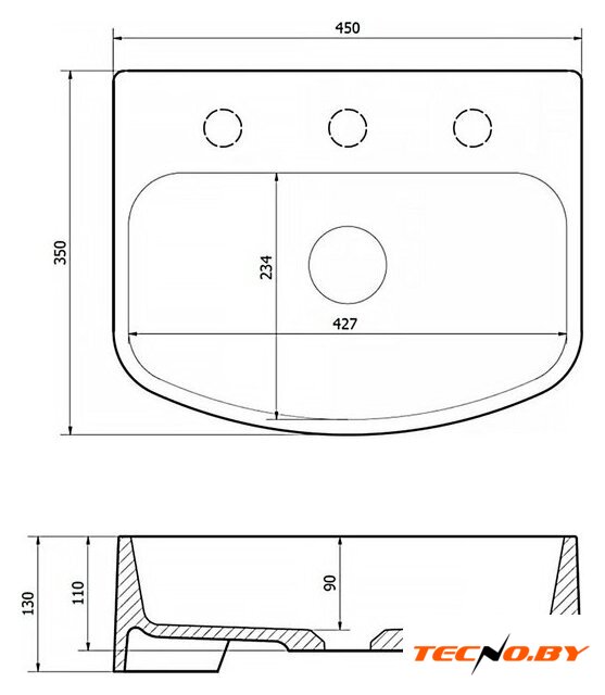 Умывальник Lauter Molara 21M451PW (Pure White) - Изображение №14 — Интернет-Магазин TECNO.BY