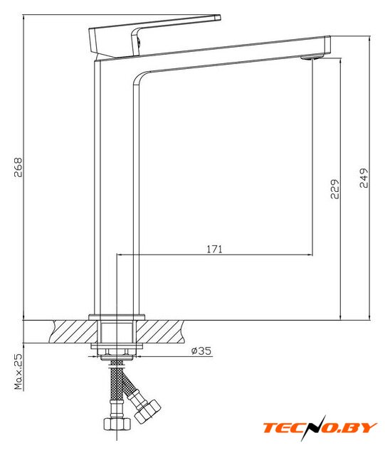 Умывальник Lauter 21842 + Cascade 21СК0655BS + сифон 21635B + дон.клапан 21190B (черный матовый) - Изображение №7 — Интернет-Магазин TECNO.BY