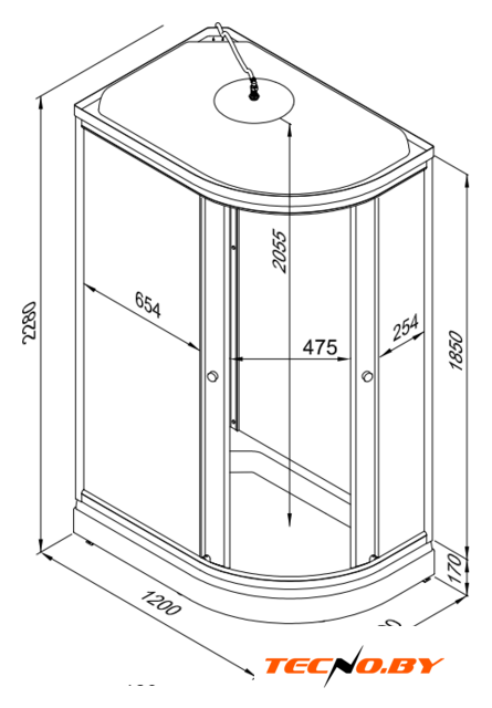 Душевая кабина Triton Коралл А3 120x80 L (мозаика) - Изображение №12 — Интернет-Магазин TECNO.BY