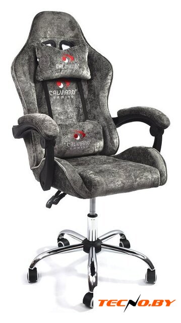 Игровое (геймерское) кресло Calviano Nero (dark grey plush) - Изображение №2 — Интернет-Магазин TECNO.BY