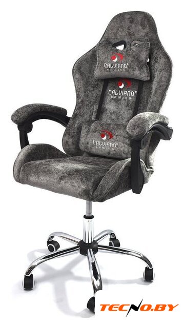 Игровое (геймерское) кресло Calviano Nero (dark grey plush) - Изображение №3 — Интернет-Магазин TECNO.BY